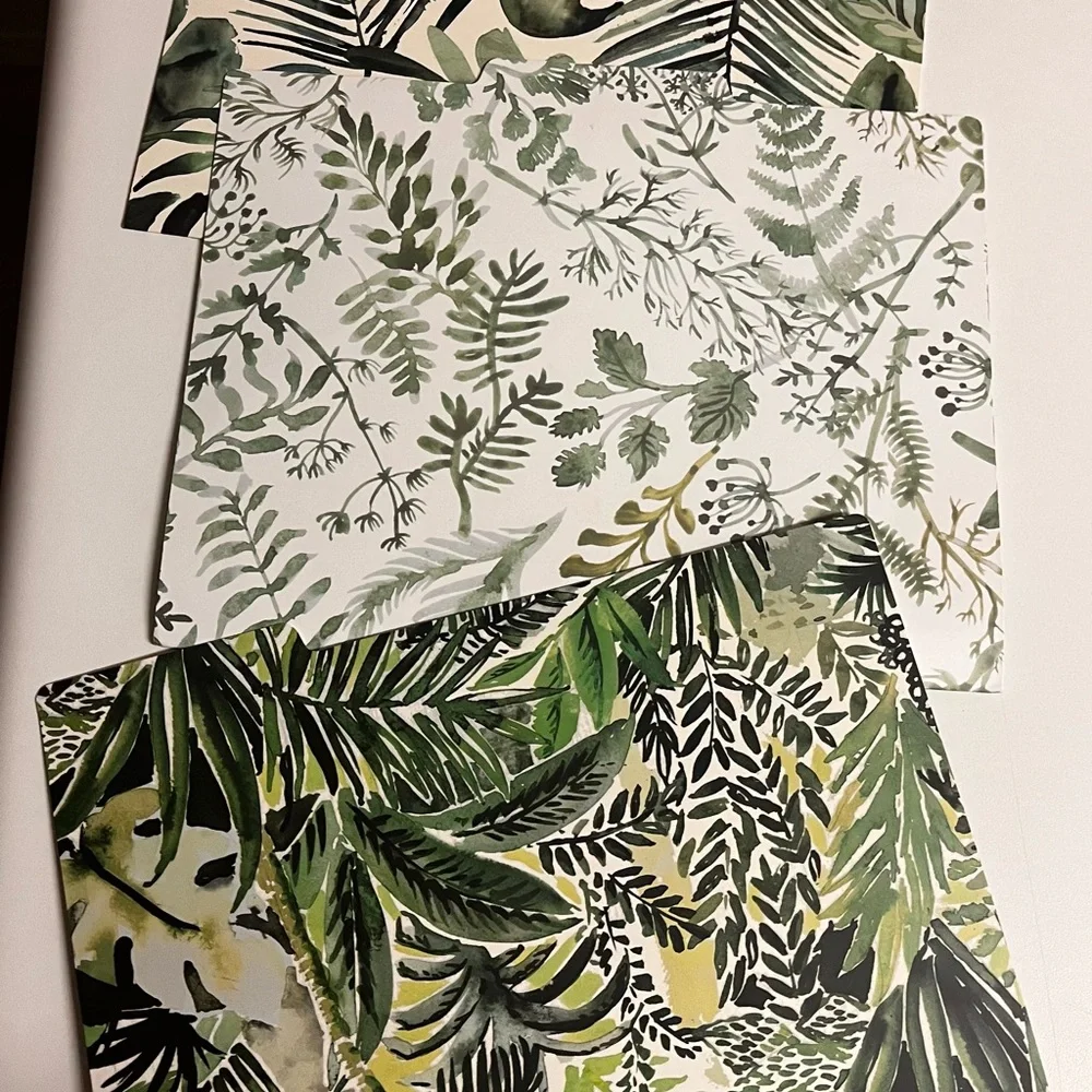 Botanical Green Leaf File Folders Bundle